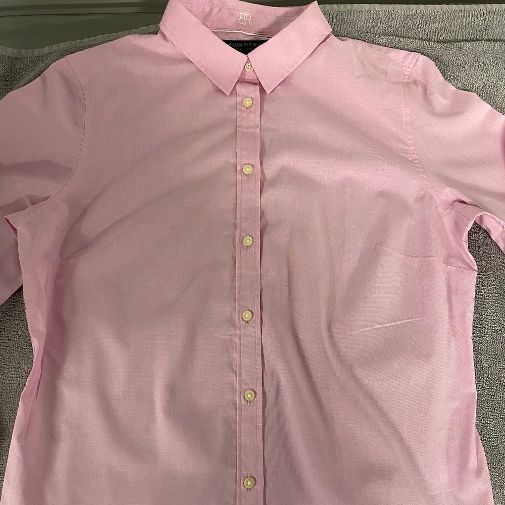 Mens Pink Banana Republic Riley Shirt size 12